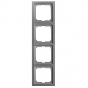 Рамка ABB Future Linear 4 поста серебристо-алюминиевый (1724-183K)