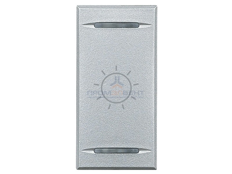 Axolute Клавиши с символами для системы автоматизации для 2 функций - 1 модуль, лампочка, цвет алюми