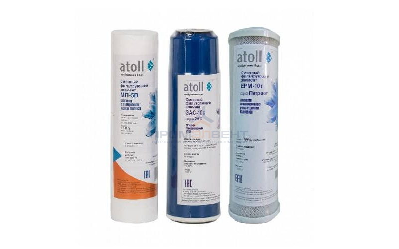 Комплект сменных картриджей Atoll №303 Патриот (для проточных фильтров D-31, A-313E, A-314E)