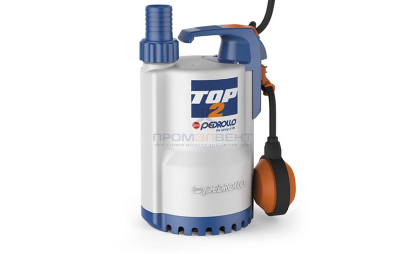 Насос дренажный Pedrollo TOP 3 - 0,55 кВт (1x220/240 В, Qmax 260 л/мин, Hmax 10 м, кабель 5 м)