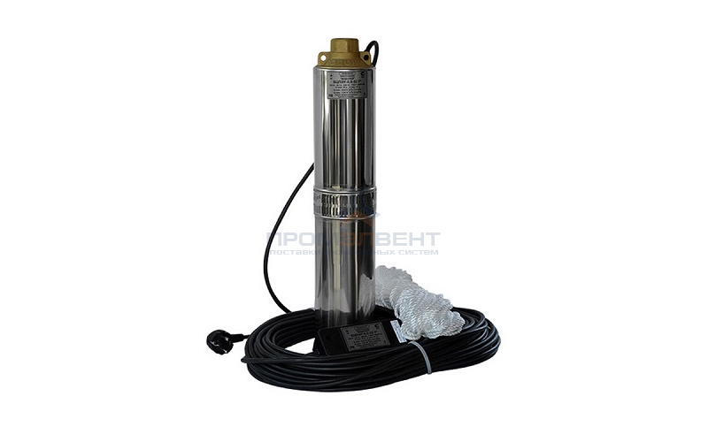 Насос скважинный Водолей БЦПЭ 0,5-25 У (0,55 кВт, Qmax 1,8 м³/ч, Hmax 36 м, кабель 25 м)