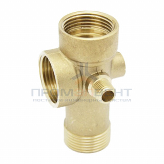 Штуцер пятиходовой Aquario (латунь)