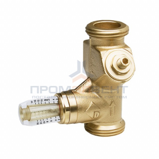 Вентиль балансировочный WATTS SRV-AG - 1"1/2 (НР/НР, Ду32, расход 10-80 л/мин, kvs 9, Memostop)