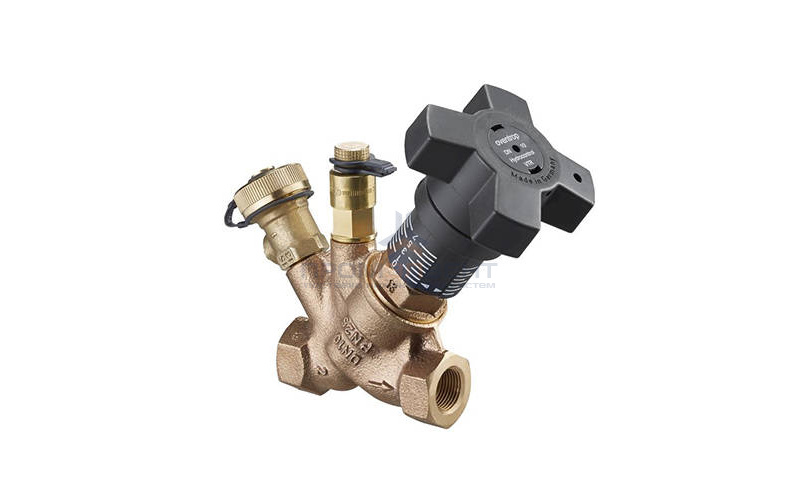 Вентиль регулирующий Oventrop Hydrocontrol VTR (25 бар) - Ду15 (ВР/ВР, с ниппелем и шаровым краном)