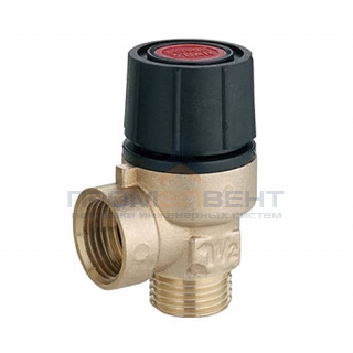 Клапан предохранительный EMMETI Sicura - 1/2" (НР/ВР, Tmax 110⁰С, Рн 2 бар)