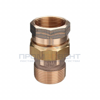 Соединение разъемное Viega 3331 - 1" (НР/ВР, с плоской прокладкой, бронза без покрытия)