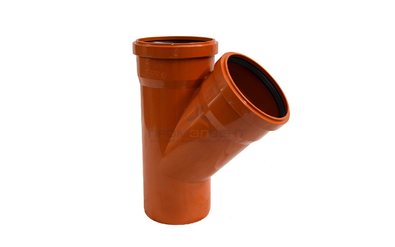 Тройник 45° переходной для наружной канализации СИНИКОН НПВХ - 200 x 160