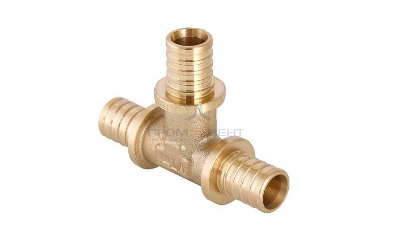 Тройник VALTEC VTm.431.G - 16 (для труб из сшитого полиэтилена, латунь)