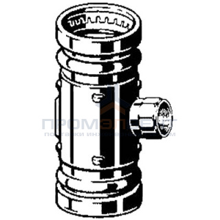 Тройник Viega d108х2"х108 под пресс, Sanpress XL c SC-Contur, ВР, бронза