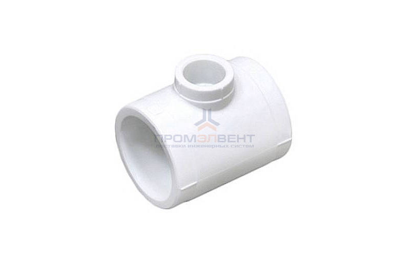 Тройник переходной Fusitek - 50 x 40 x 50 (для полипропиленовых труб под пайку, цвет белый)