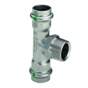 Тройник переходной Viega Sanpress Inox 2317.1 - 28 x 3/4" x 28 (нержавеющая сталь)