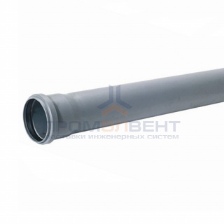 Труба для внутренней канализации СИНИКОН Standart - D110x2.7 мм, длина 250 мм (цвет серый)