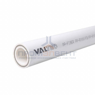 Труба полипропиленовая армированная стекловолокном VALTEC PP-FIBER - 25x4.2 (PN25, штанга 4 м.)