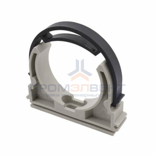 Клипса с лентой для труб FV-Plast - 32 (для полипропиленовых труб, цвет серый)