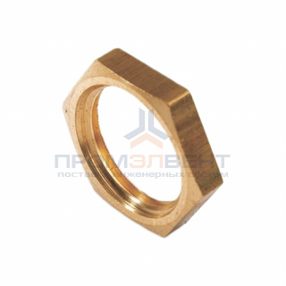 Контргайка латунная резьбовая STOUT - 1/4"