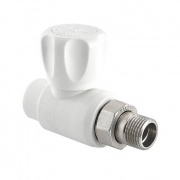 Кран шаровой для радиатора VALTEC VTp.717 - 20 x 1/2" (Пайка/НР, для полипропиленовых труб, белый)