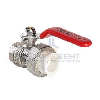 Кран шаровой разъемный VALTEC VTp.742 - 25 x 3/4" (Пайка/ВР, для полипропиленовых труб, цвет белый)