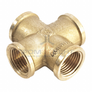 Крестовина латунная резьбовая равнопроходная STOUT (ВР) - 2"