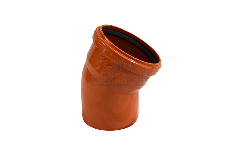 Отвод 30° для наружной канализации СИНИКОН НПВХ - 160