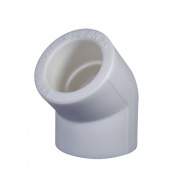 Отвод 45° KALDE - 90 (для полипропиленовых труб под пайку, цвет белый)