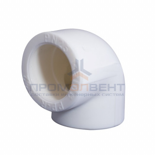 Отвод 90° KALDE - 40 (для полипропиленовых труб под пайку, цвет белый)