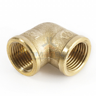 Отвод 90° латунный резьбовой равнопроходный STOUT (ВР/ВР) - 1/2"