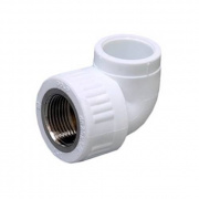 Переход на внутреннюю резьбу угловой Fusitek - 20 x 1/2" (для полипропиленовых труб, цвет белый)