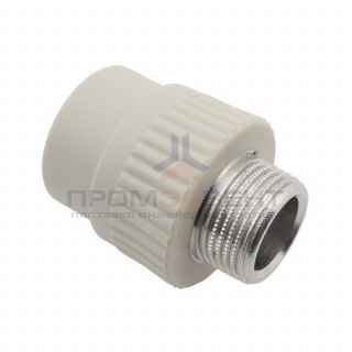 Переход на наружную резьбу FV-Plast - 50 x 1"1/2 (для полипропиленовых труб, цвет серый)