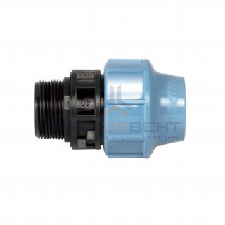 Переход на наружную резьбу UNIDELTA 1003 - 40 x 1"1/2 (винтовой, для труб ПНД, резьба пластиковая)