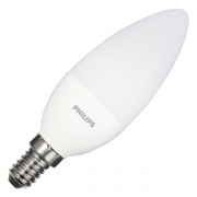 Лампа светодиодная свеча Philips LEDCandle 5,5W (50W) 827 470lm E14 230V B38 FR теплый свет