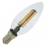 Лампа филаментная светодиодная свеча FL-LED Filament C35 6W DIM 3000К 220V 600lm E14 теплый свет