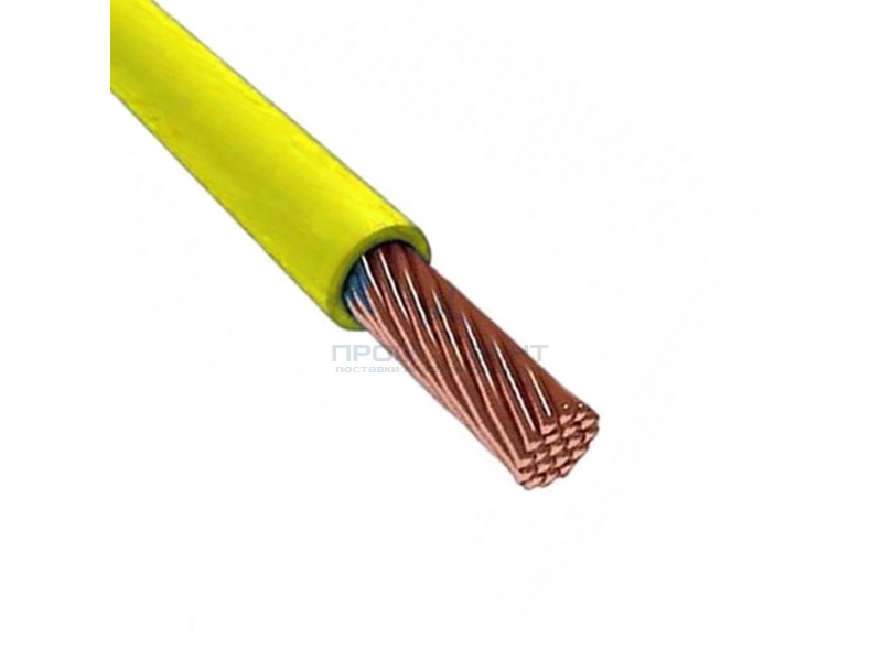 Провод установочный ПВ-3 (ПуГВ) 2,5 желто зеленый ГОСТ 31947