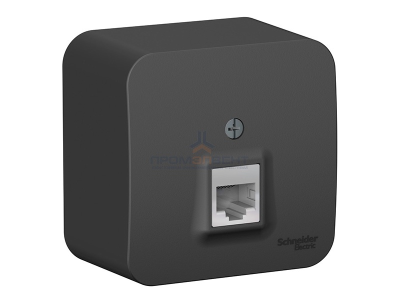 Розетка телефонная RJ11 Blanca Schneider Electric антрацит изол.пластина
