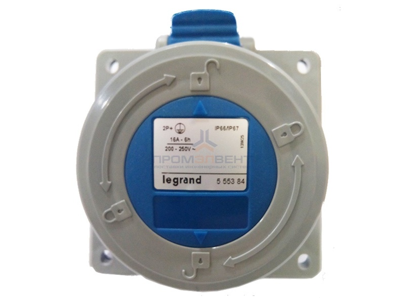 Розетка встраиваемая Legrand P17 16А 2К+З 230В IP67