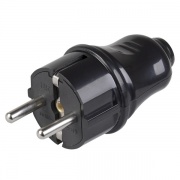 ВПп10-02-Ст Вилка разборная прямая с з/к 16А черная