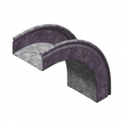 Угол внешний плавный 90 град. к лотку 400х50 OSTEC